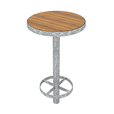 Rendered image on white background of Sofiero big round bar table.